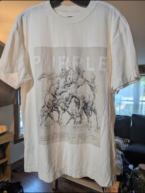 Brand Off-White Graphic Men’s T-Shirt Purple